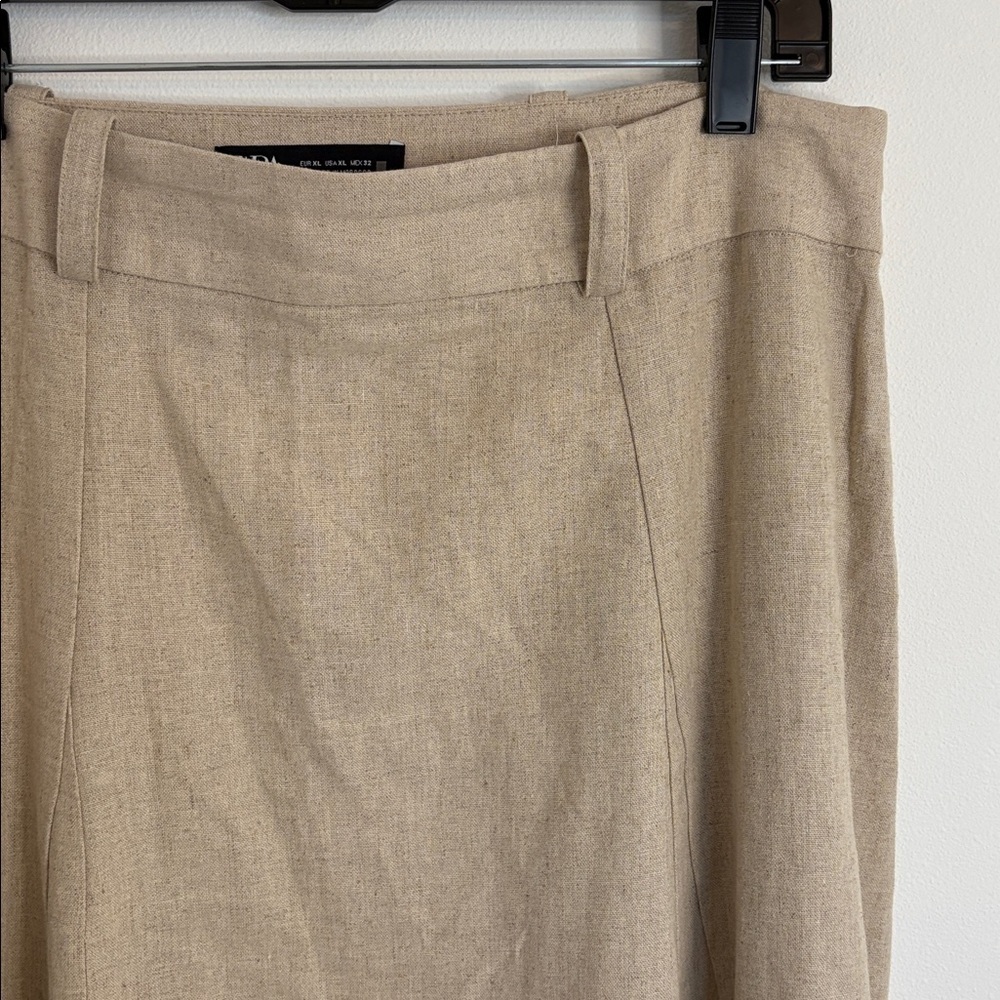 Zara Linen Midi Blend Cape Skirt - Picture 4 of 9